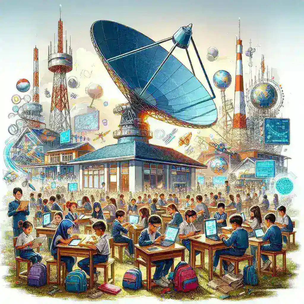 Indonesia Targetkan 100% Sekolah Terhubung Internet Satelit pada 2030